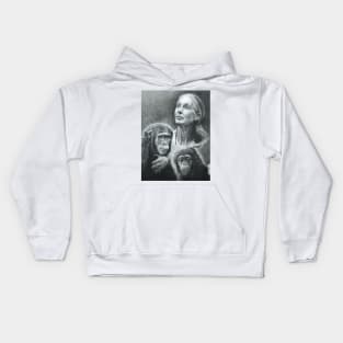 WE ARE FAMILY  JANE GOODALL Kids Hoodie